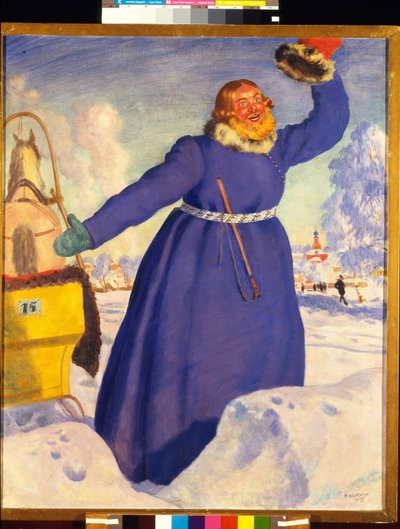 Un cocchiere imprudente da Boris Mikhailovich Kustodiev