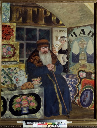 Un mercante di borse da Boris Mikhailovich Kustodiev