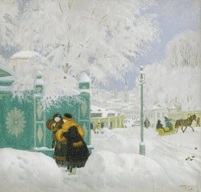 Scena invernale da Boris Mikhailovich Kustodiev