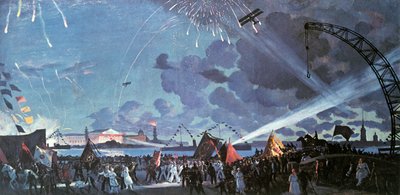 Celebrazione notturna sulla Neva da Boris Mikhailovich Kustodiev