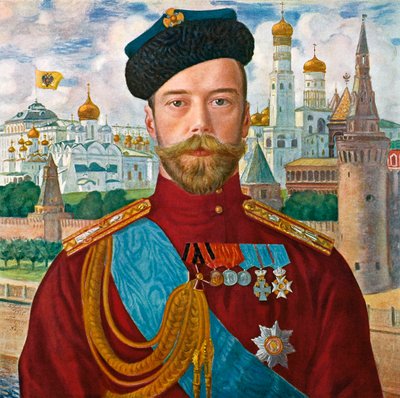 Zar Nicola II di Russia, 1915 da Boris Mikhailovich Kustodiev