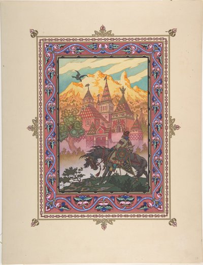 Illustrazione per la fiaba Marya Morevna da Boris Vasilievich Zvorykin