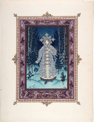 Illustrazione per la fiaba Snegurochka da Boris Vasilievich Zvorykin
