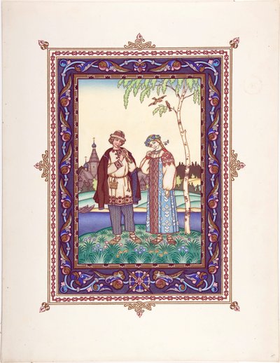Snegourotchka (o Snegourka, la Fille de neige) - Illustrazione per la fiaba Snegurochka da Boris Vasilievich Zvorykin