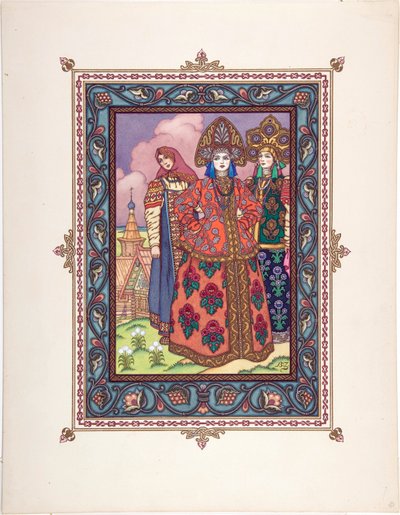 Vassilissa la Bella - Illustrazione per la fiaba Vasilisa la Bella da Boris Vasilievich Zvorykin