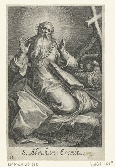 San Abramo di Edessa come eremita S. Abraham Eremita Eremiti (serie) Sacra eremvs ascetarvm (serie) da Boëtius Adamsz. Bolswert