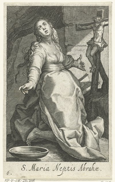 Santa Maria come eremita (S. Maria Neptis Abrahae) (Eremite) (Sacra Eremus Ascetriarum) da Boëtius Adamsz. Bolswert