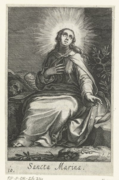Santa Marina di Alessandria come eremita da Boëtius Adamsz. Bolswert