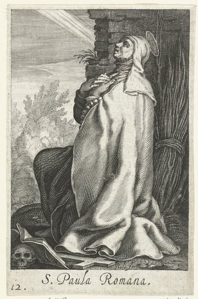 Santa Paola di Roma come eremita da Boëtius Adamsz. Bolswert