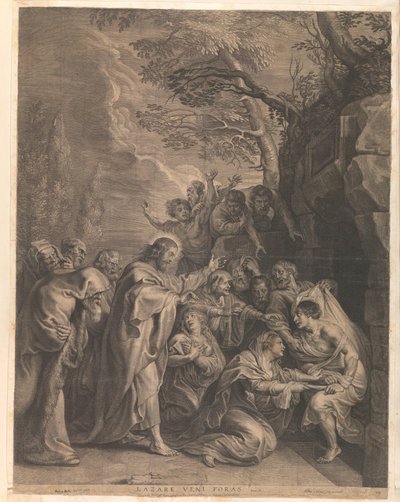 Resurrezione di Lazzaro da Boëtius Adamsz. Bolswert