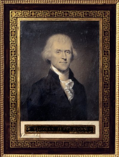 Ritratto di Thomas Jefferson (1743-1826) Presidente degli Stati Uniti dal 1801 al 1809 da Bouch