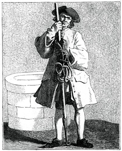 Un pulitore di pozzi, 1737-1742 da Bouchardon