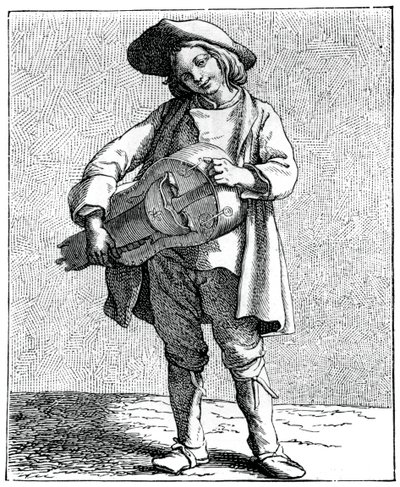 Un suonatore di ghironda, 1737-1742 da Bouchardon