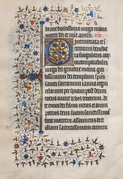 Libro delle Ore Uso di Parigi: Iniziale Decorata, c. 1420 da Boucicaut Master