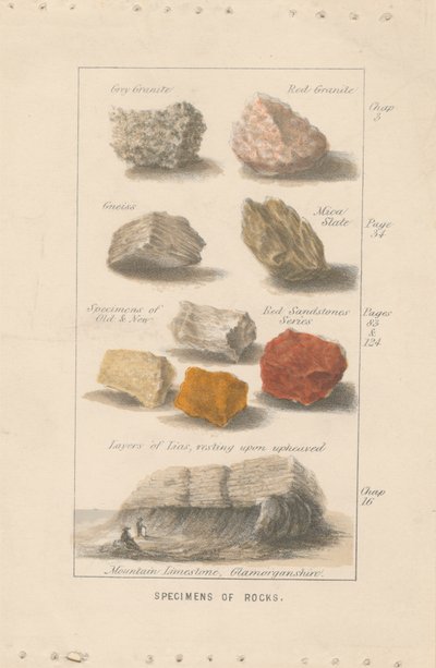 Specimen di rocce. Prova di un