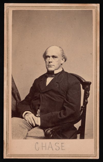 Ritratto di Salmon Portland Chase 1808-1873, prima del 1873 da Brady