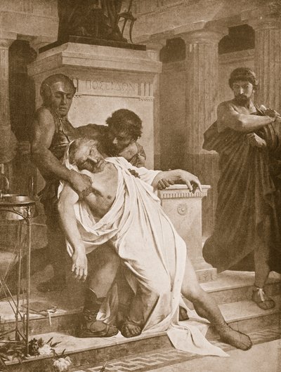 La morte di Demostene, illustrazione da 