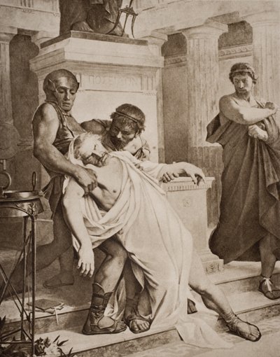 La morte di Demostene, illustrazione da 
