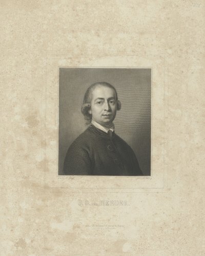 Ritratto di Johann Gottfried von Herder 1744-1803, c. 1830-1840 da Breitkopf and Härtel