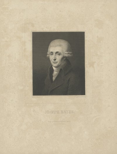 Ritratto del compositore Joseph Haydn 1732-1809, c. 1827 da Breitkopf and Härtel
