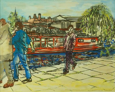 Ragazzi sul sentiero di traino, Camden Lock da Brenda Brin Booker