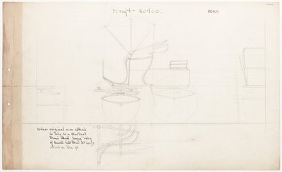Disegno di lavoro per Demi-Mail Phaeton, n. 20400 da Brewster and Co.
