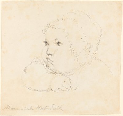 Testa di bambino con berretto da British 18th Century after John Flaxman