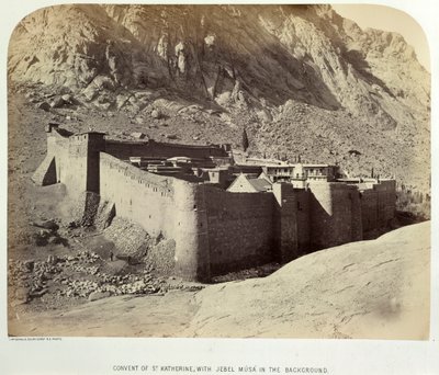 Convento di Santa Caterina con Jebel Mūsá sullo sfondo, dall