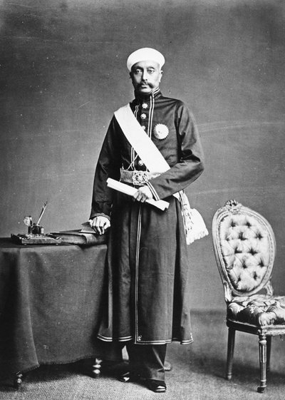 Sir Sala Jung, Primo Ministro del Nizam di Hyderabad, c.1870s da British Photographer