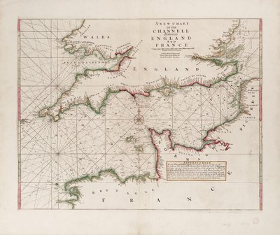 Carta del Canale tra Inghilterra e Francia da British School