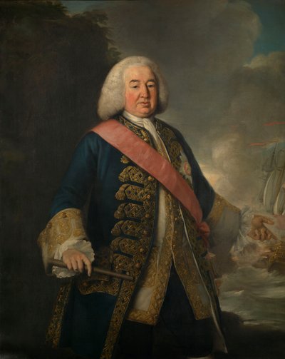 Ammiraglio Sir William Rowley (circa 1690-1768) da British School