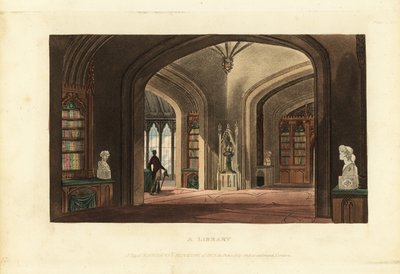 Progetto per una biblioteca in stile gotico, Era Regency da British School
