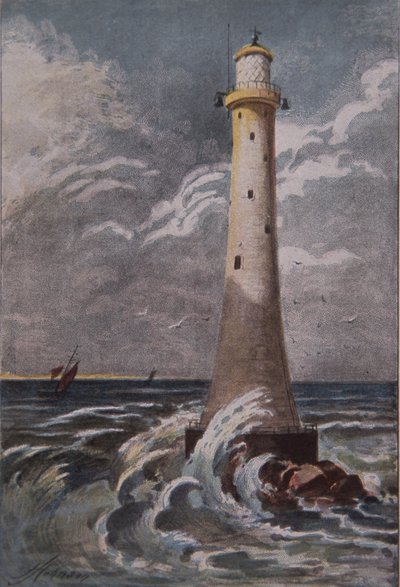 Faro di Eddystone, al largo di Plymouth, fine XIX secolo da British School