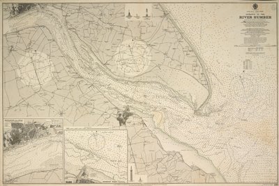 Inghilterra, costa orientale, ingresso al fiume Humber rilevato dal Capitano G.E. Richards nave di rilevamento HM 