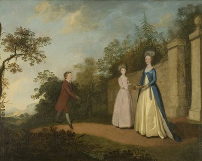 Mary ed Emmette Pettener e Master Partridge, c.1770 da British School