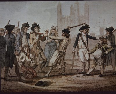 Squadra di reclutamento della Royal Navy, che impone il reclutamento dei marinai da British School