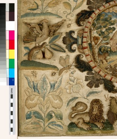 Pannello tessile con Il sacrificio di Isacco da British School