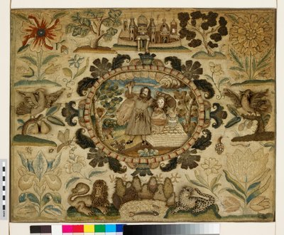 Pannello tessile con Il Sacrificio di Isacco da British School
