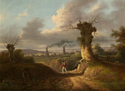 Le vecchie vetrerie, Nailsea, c.1810 da British School