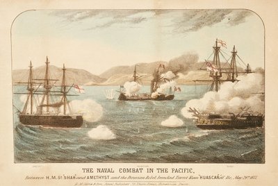 Il combattimento navale nel Pacifico, tra HMS 