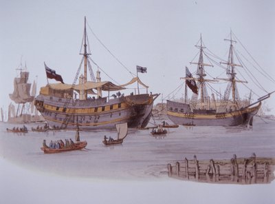 Nave prigione vittoriana sul Tamigi da British School