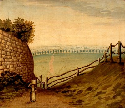 Vista del sentiero per Lenton attraverso il parco di Nottingham, c.1795 da British School