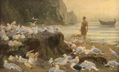 Un vagabondo del vecchio mondo, 1887, c1930 da Briton Riviere