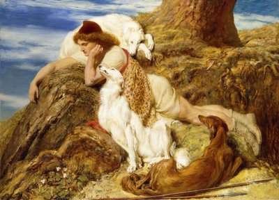 Endimione "Ah! bene, perché il nostro giovane Endimione dovrebbe languire"-Keats da Briton Riviere