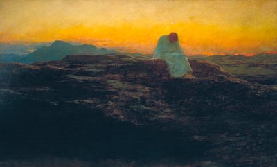 La tentazione nel deserto da Briton Riviere