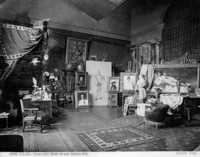 Studio del pittore fiorentino Edoardo Gelli da Brogi Brogi