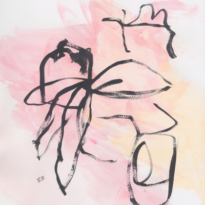Rosa fluido astratto da Bronwyn Baker