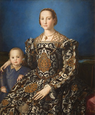 Italian: Ritratto di Eleonora di Toledo col figlio Giovanni Portrait of Eleanor of Toledo and her son Giovanni de