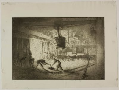 Chicago - Forno a focolare aperto, Illinois Steel Co. da Bror Julius Olsson Nordfeldt