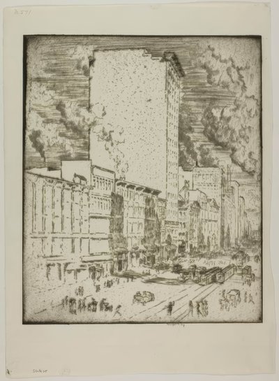 Chicago - Via dello Stato da Bror Julius Olsson Nordfeldt